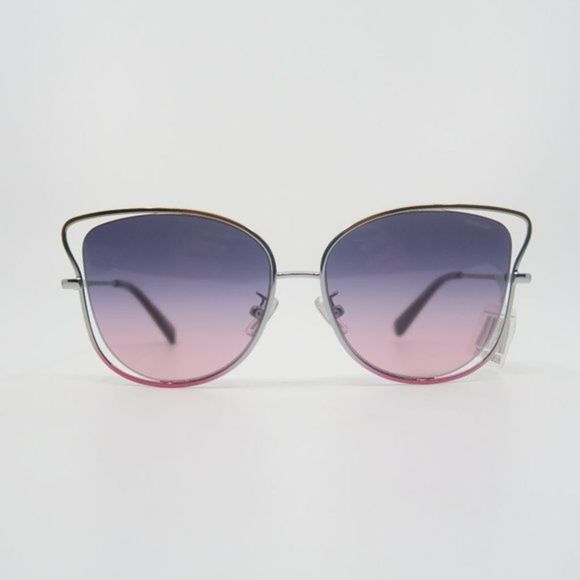 COACH HC7106 9340/I6 New Bronze-Silver/Purple Gradient Butterfly Sunglasses - Picture 1 of 7